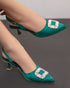 Heels with Brooch